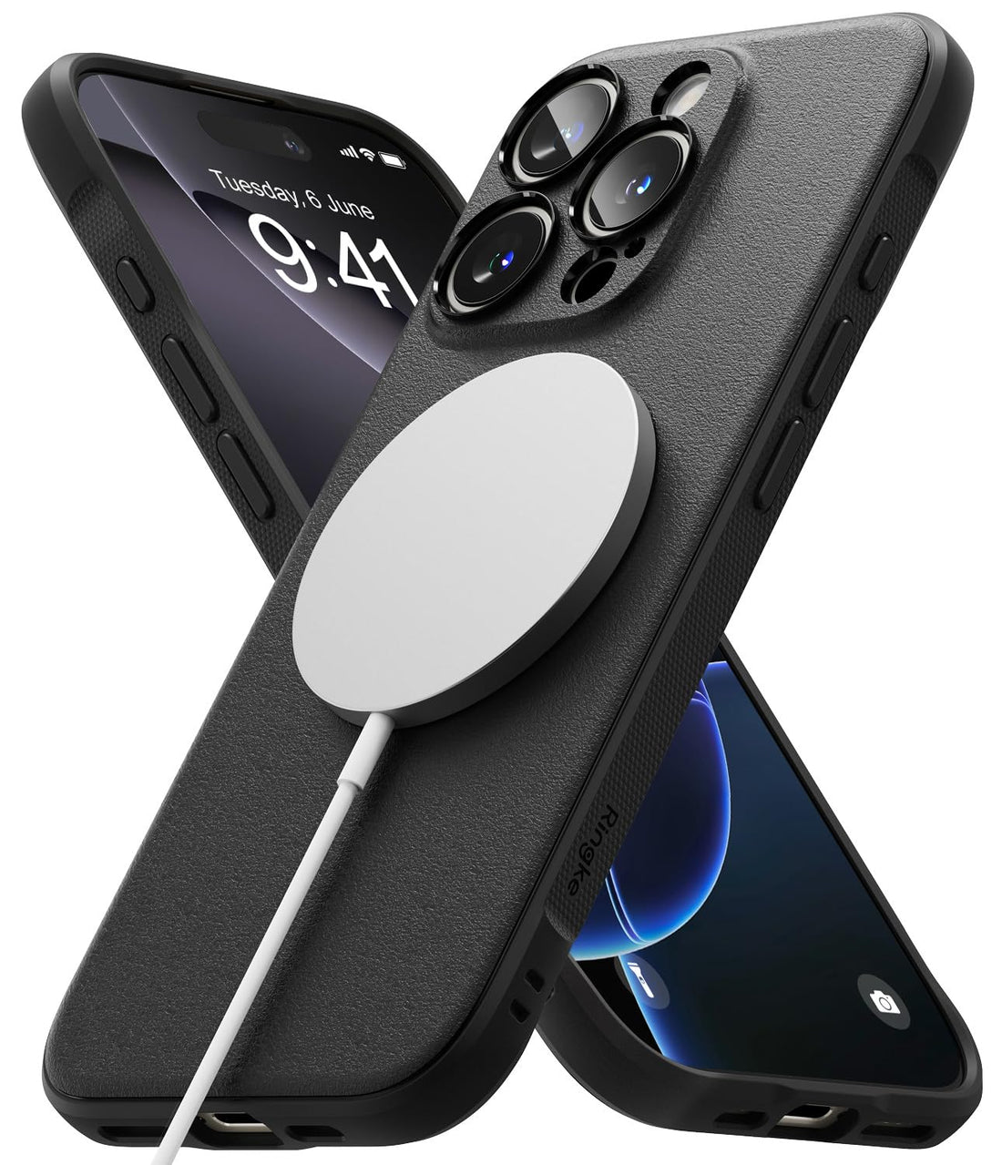 Ringke Onyx Magnetic Case for iPhone 16 Pro Max, Compatible with MagSafe, Non-Slip, Anti-Fingerprint, Shockproof, Scratch-Resistant Mobile Phone Case with Precise Camera Cut-Outs, Black