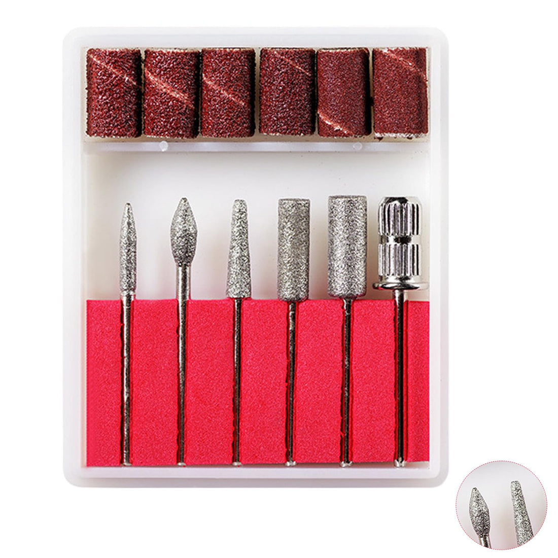 6 Pcs Nail Drill Bits, Professional Nail Drill Kit, Electric Nail Files Drill Machine, Gel Removal, Manicure, Pedicure, Home Use