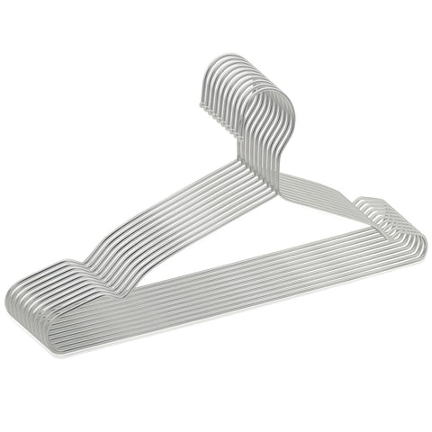 42CM Coat Hangers Strong Metal Hangers for Heavy Clothes Coats, Suits, Jackets, Snow Coats, Strap Dress, Space Saving 4mm Thickness, Pack of 10