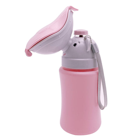 Inchant Portable Baby Child Potty Urinal Hygienic Travel Potty Emergency Toilet for Camping Car Travel and Kid Potty Pee Training, Leak Proof Travel Potty Bottle(Girl)