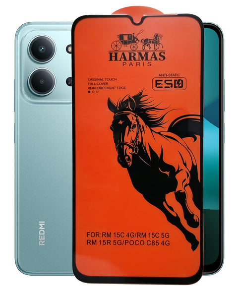 Black.Horse Screen Protector Super Glass Tempered 9H, For Redmi 15C / Poco C85 4G Front Screen Protector Anti-Static