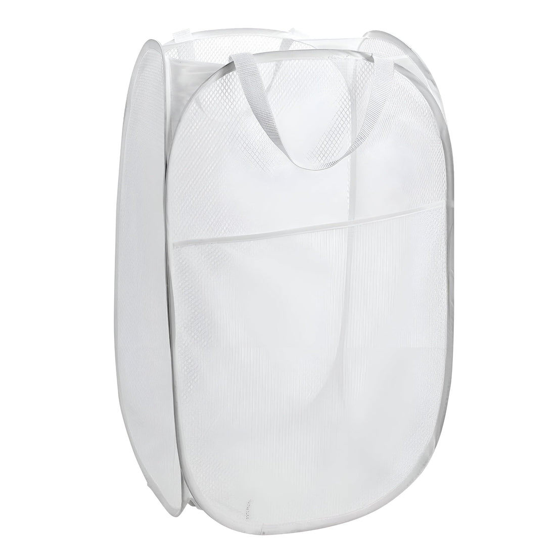 Mesh Laundry Organizer - Aesthetic and practical storage solution featuring a foldable structure, reinforced frame, and side handles for effortless lifting and mobility.