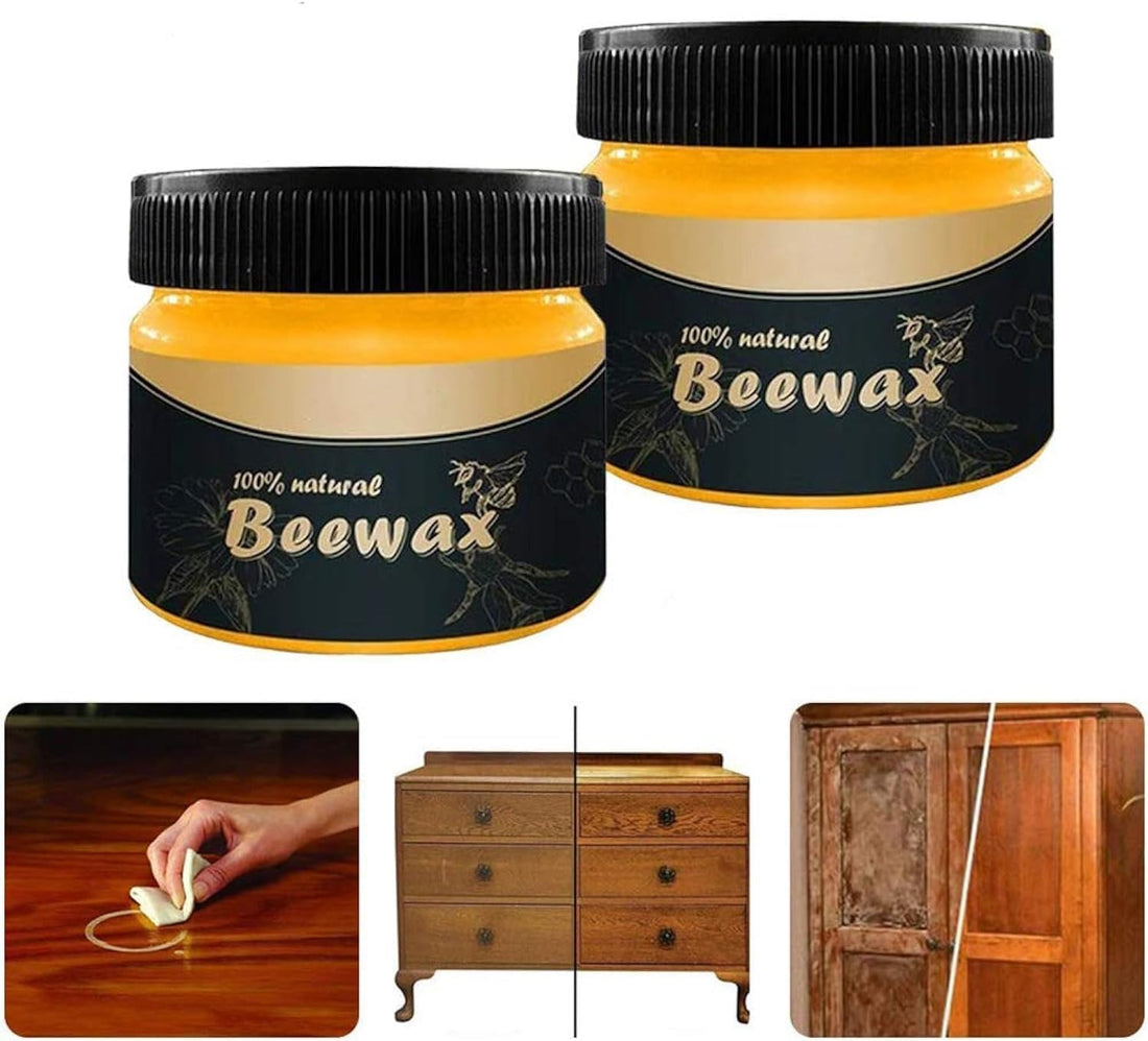 Circle M Wood Seasoning Beeswax, 2-Pack Traditional Polish for Furniture/Floors/Tables/Cabinets Care