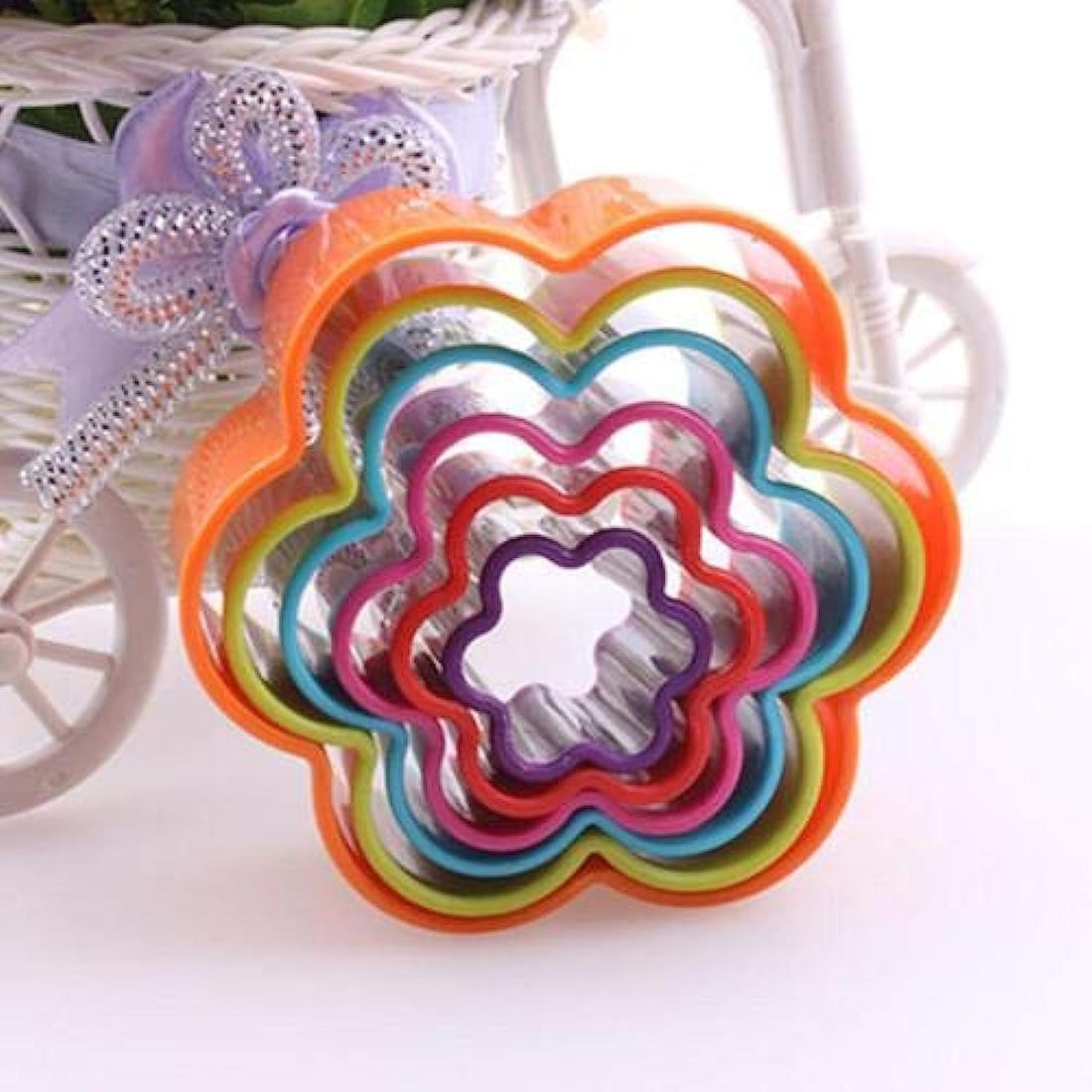 5PCS Flowers Cookie Cutter Biscuit Cutters Sandwich Cutters Colors Shapes Cake Cutter TM3190HP