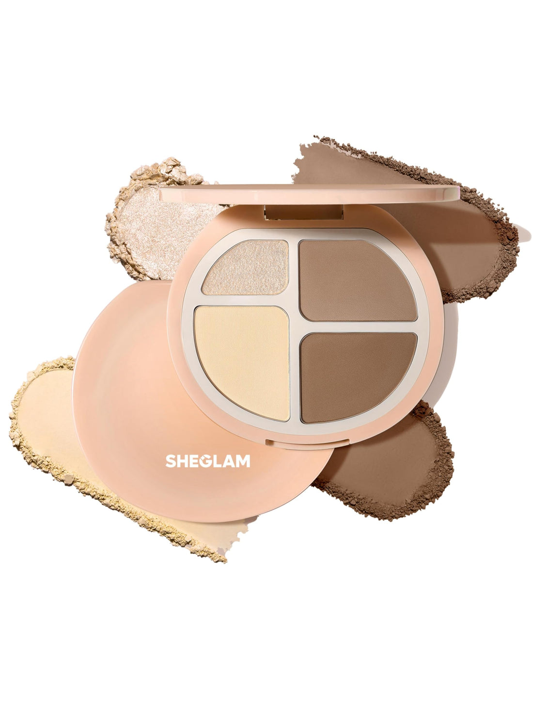 SHEGLAM HyperSculpt Highlight & Contour Palette - 2 in 1 Design, Fine Particle Powder, Lime Formula - Warm