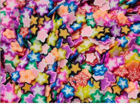 Stars 3D Polymer Fimo Nail Art Slices 1000-Pieces