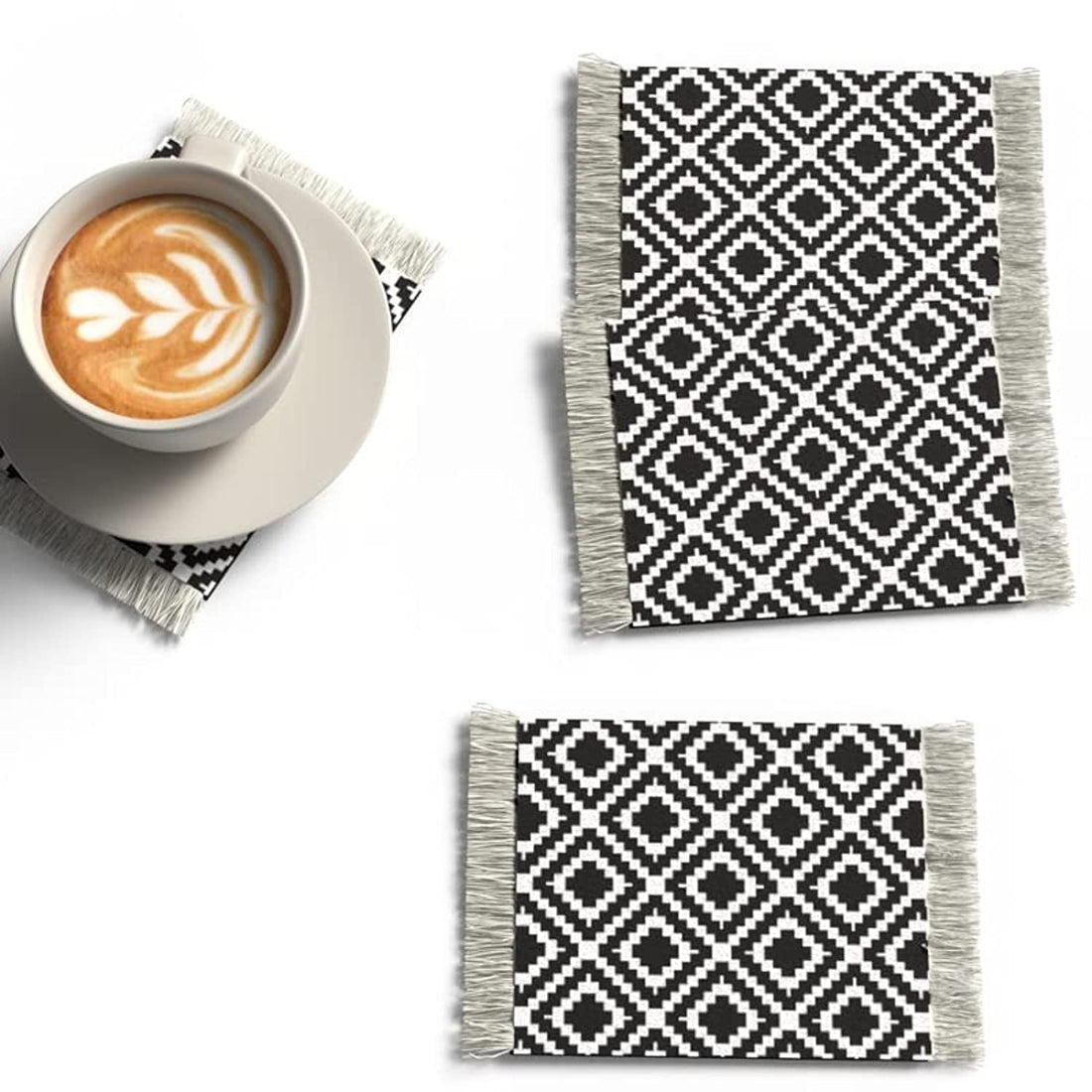ART MOOD HOME rug coaster design 10 Set of 4 Rug Style Coasters