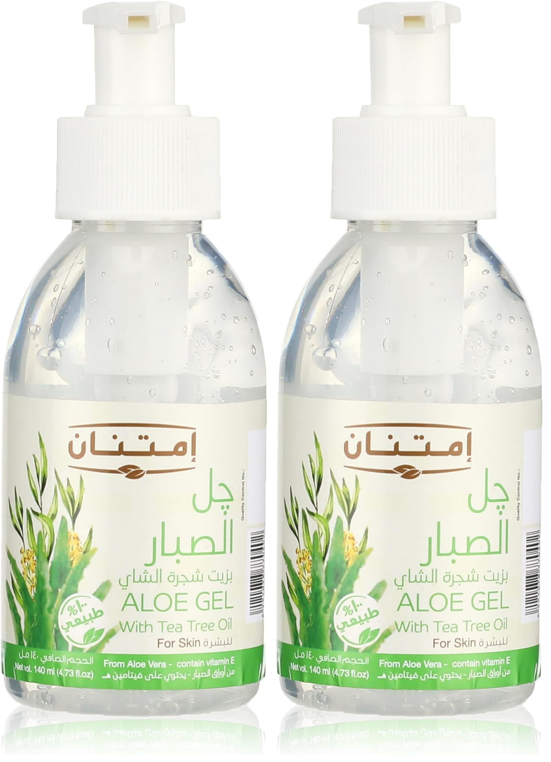 Imtenan Aloe Vera Gel Tea Tree Oil 140ml (Pack of 2)