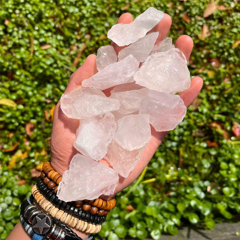 Simurg Raw Clear Crystal Stone 1lb Quartz Rough Aroma Stone for Cabbing, Tumbling, Cutting, Lapidary, Polishing, Reiki Crystal Healing
