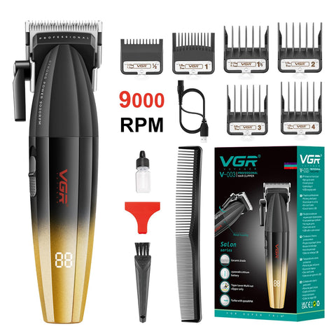 Vgr 003 Fresh Fade Hair Clipper, Professional Hair Trimmer, Cord/Cordless Rechargeable Hair Cutting Tools With Led Display