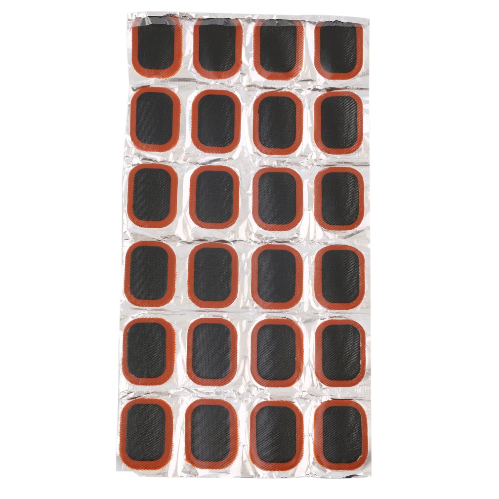 Bicycle Tire Rubber Puncture Kit Patches Repair Glue Tube (Black)-48 Pieces