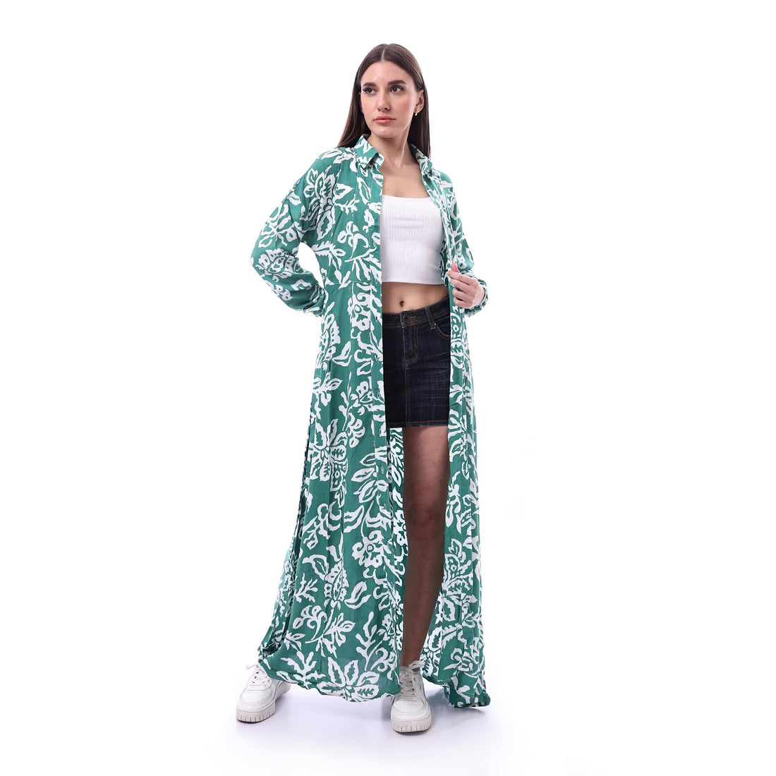 Andora womens Patterned Long Sleeve Dress