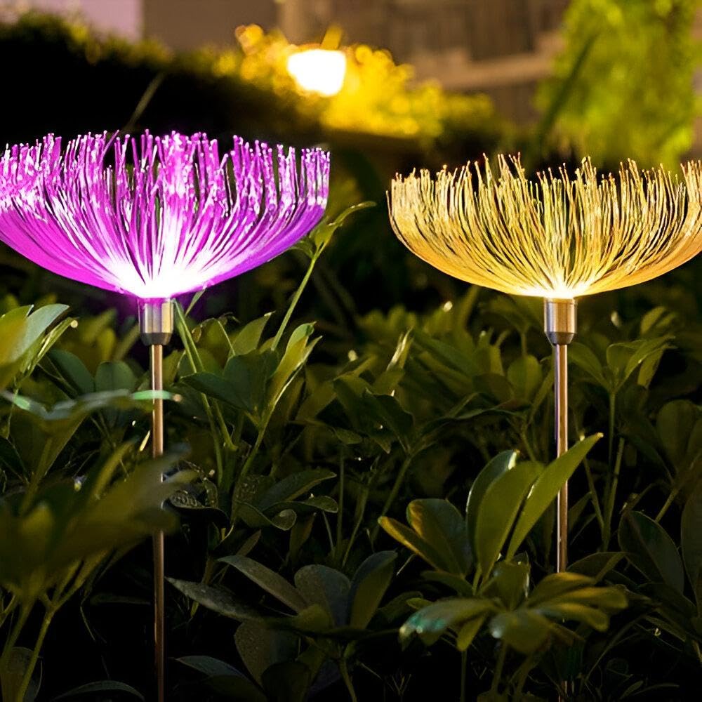Solar energy lamps multicolor garden decoration (two pieces)