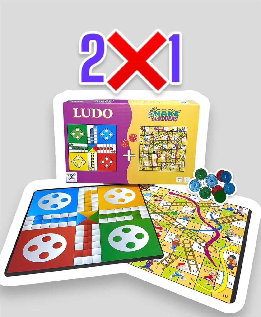 [ 2 in 1 ] Ludo And Snakes&Ladders game