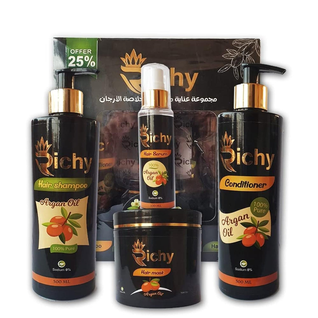 Richie After Protein Hair Care Set Shampoo Conditioner Bath Cream Serum