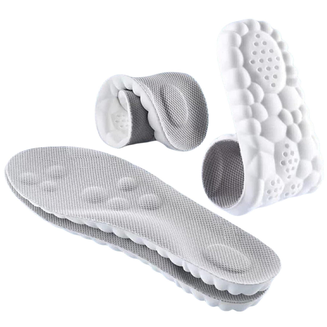 ALMEKAQUZ Cloud Insoles, Memory Foam Insoles for Men and Women, Soft Foot Protection Cloudsole Feeling Insole, 4D Super Soft Comfort Insoles, Sports Shoe Insoles (1 Pair, Men 5-6/Women 6-7)
