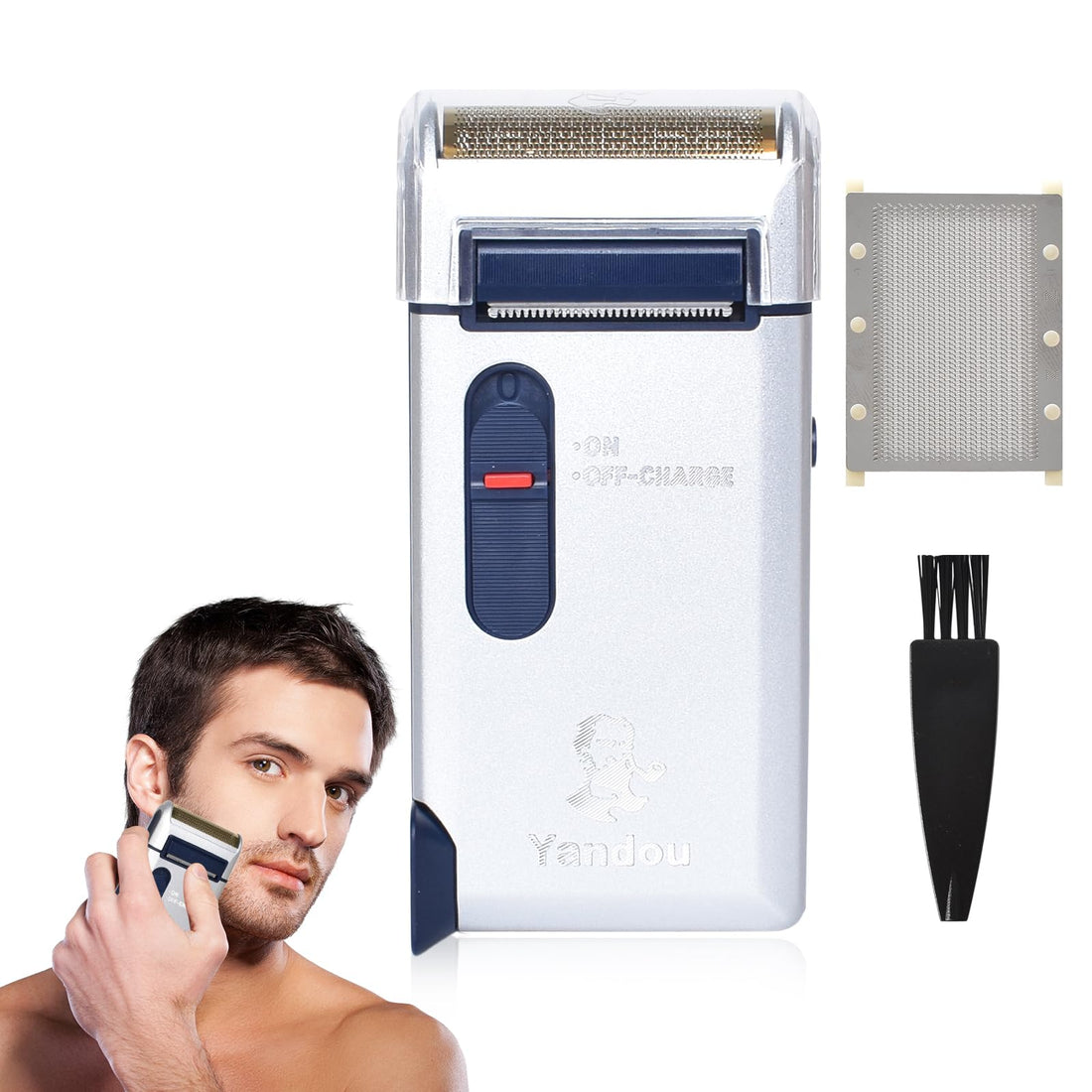Men's Electric Beard Trimmer, Electric Foil Shaver for Men, Beard Trimmer, Hair Trimmer, Beard Trimmer Shaver, Wireless, Rechargeable, Birthday Men