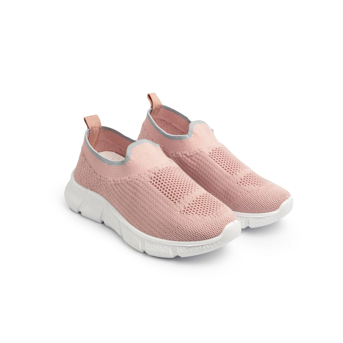 Kids' stylish Trim Slip-On Sneakers - Breathable Knit Walking Shoes for Boys & Girls, 501