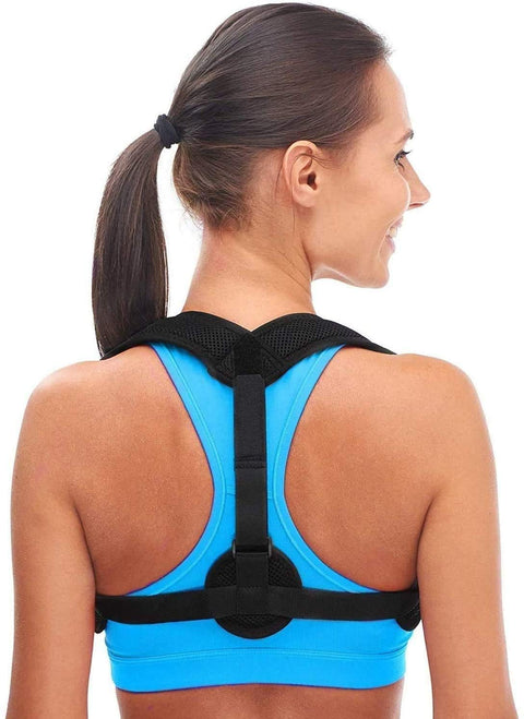 Adjustable Posture Corrector for Men & Women - Upper Back Straightener Brace, Clavicle Support and Pain Relief for Neck, Back and Shoulder. Spinal Alignment, Posture Support, Comfortable (Universal)