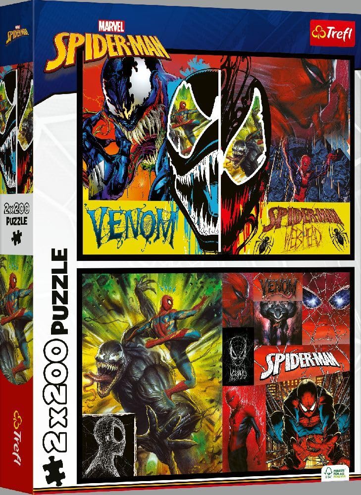 Puzzles - "2x200" - Spider-Man day and night/Disney Marvel Spiderman_FSC Mix 70%