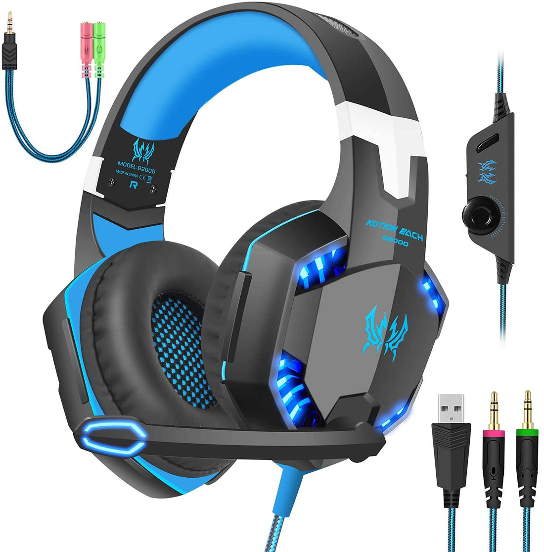Ntech G2000 Gaming Headset with Mic for PS5, PS4, PC, Xbox