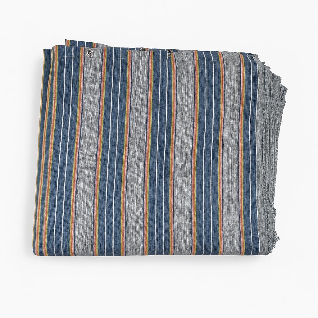 Curtain (Balcony Fabric Curtain 8 Grommets Grey 127 * 260)