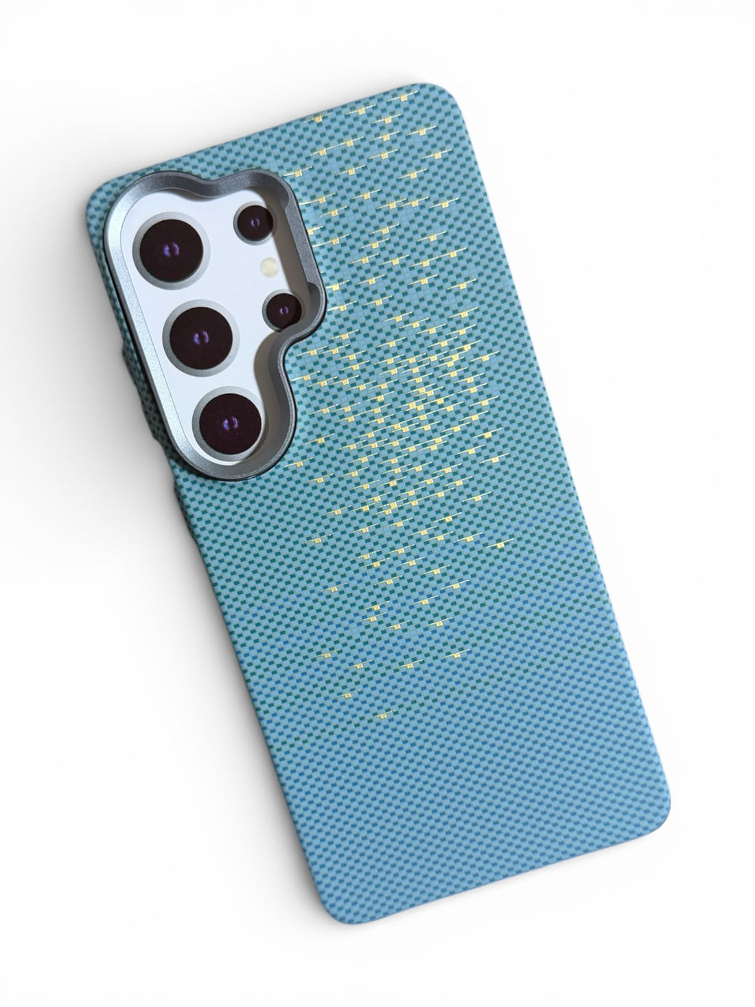 Premium S26 Ultra Carbon Fiber Protective Case – Ultra Slim Shock Absorption, Premium Anti-Scratch & Anti-Slip Design with Camera Lip Guard (Ice Sky Blue)