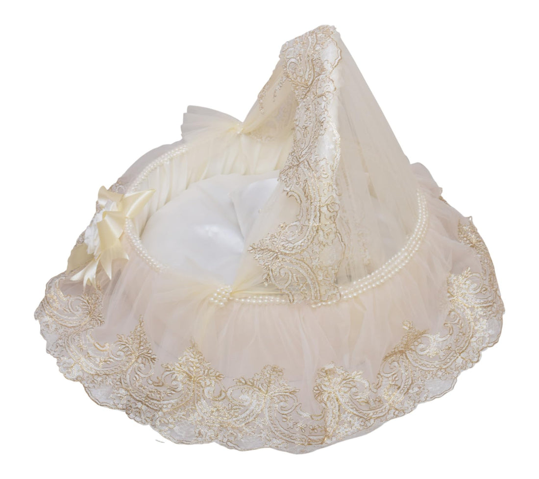 Daphne Round Baby Bed For Newborn Baby Party, 58 X 58 X 58 - Biege