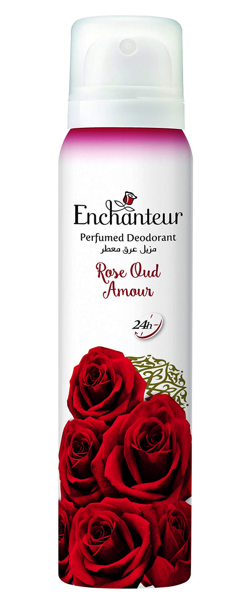Enchanteur Rose Oud Amour Perfumed Deodorant With 24Hr Odour Protection, 150 ml