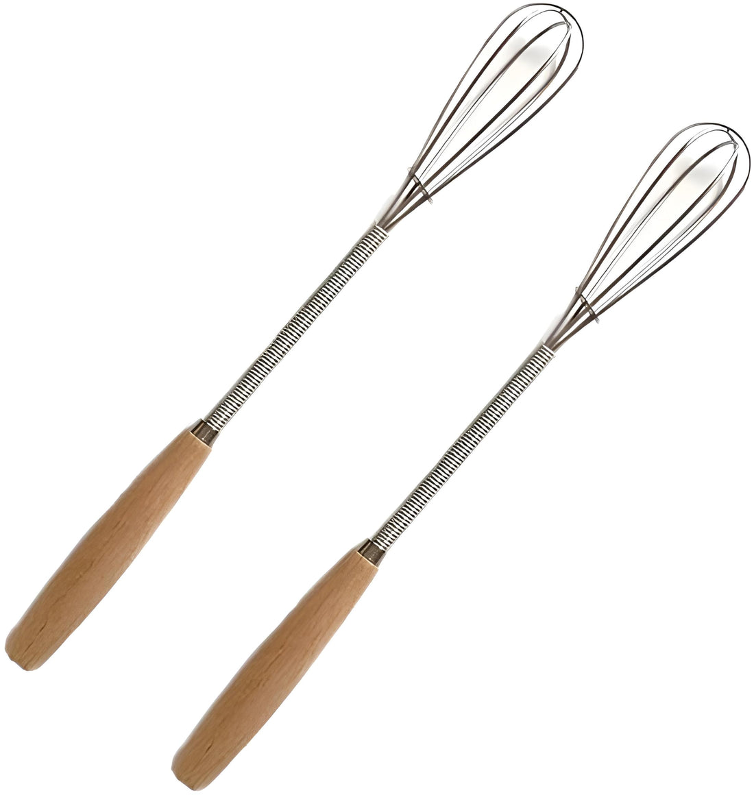 Wonka Professional Egg Beater - Stainless Steel Wire Whisk for Soft Eggs, Coffee, Food Preparation (2 Pieces)