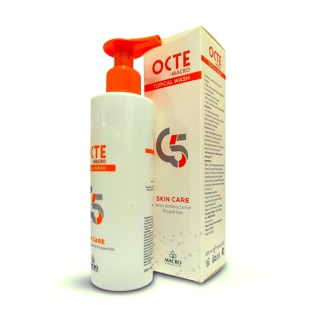 Macro Octe Topical wash With Antibacterial Properties 250 ml