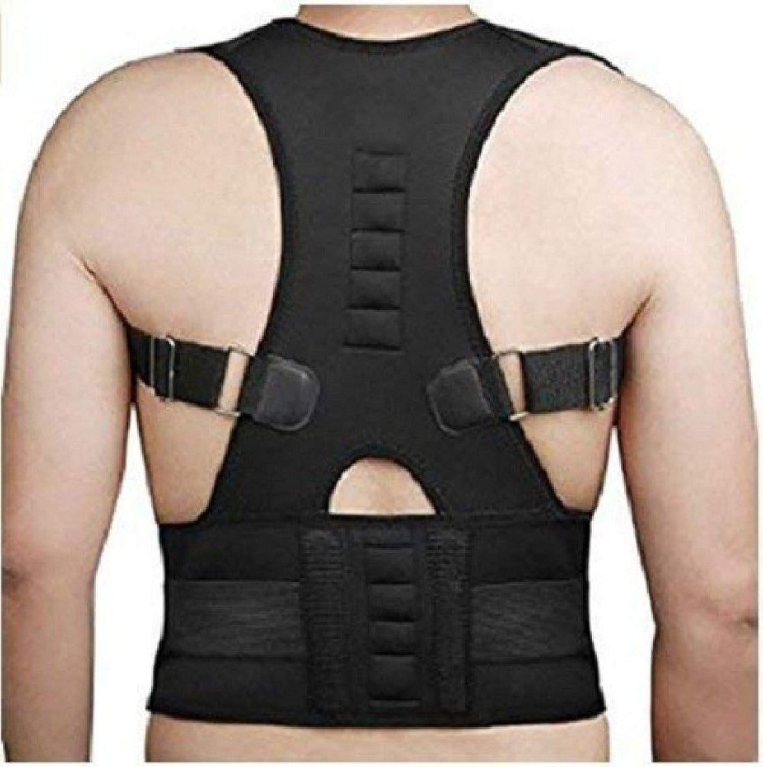 Jeval Doctors Posture Support Brace Lower and Upper Back Pain Relief Shoulder Back Support Belt Magnetic Therapy Posture Corrector for Men and Women (XXL)