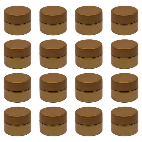 20 Pcs 20ml Glitter Gold Plastic Jar - Gold Plastic Lid - High Quality Healthy Plastic Empty Refill Jar Storage Containers Empty Round Cans - By artistic