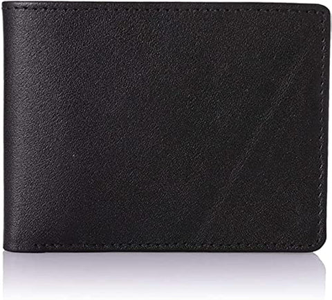 Leather Pocket Wallet for Men and Women, Black