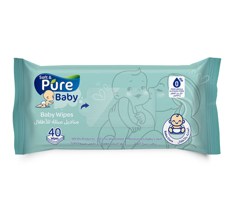 Soft & Pure Wet Wipes - 40 Wipes - Baby Care