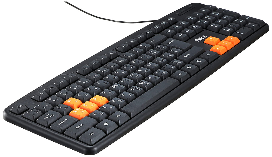 Point PT-201 Wired Keyboard - Black Orange