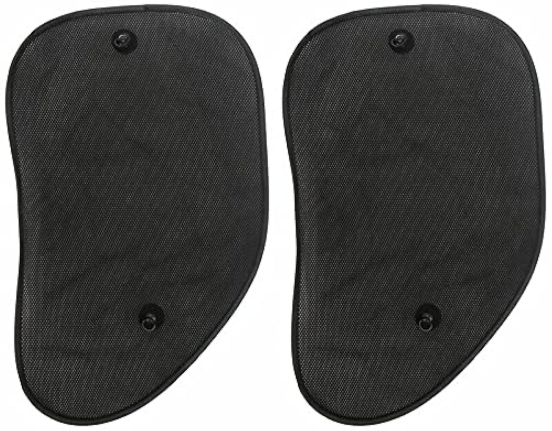 2pcs Car Window Solid 3 Layer UV Protection Mesh Sun Block Blind Shades, Interior Shield Visor Cover Foldable Car Side Window Sunshades, Black Universal 65X38cm