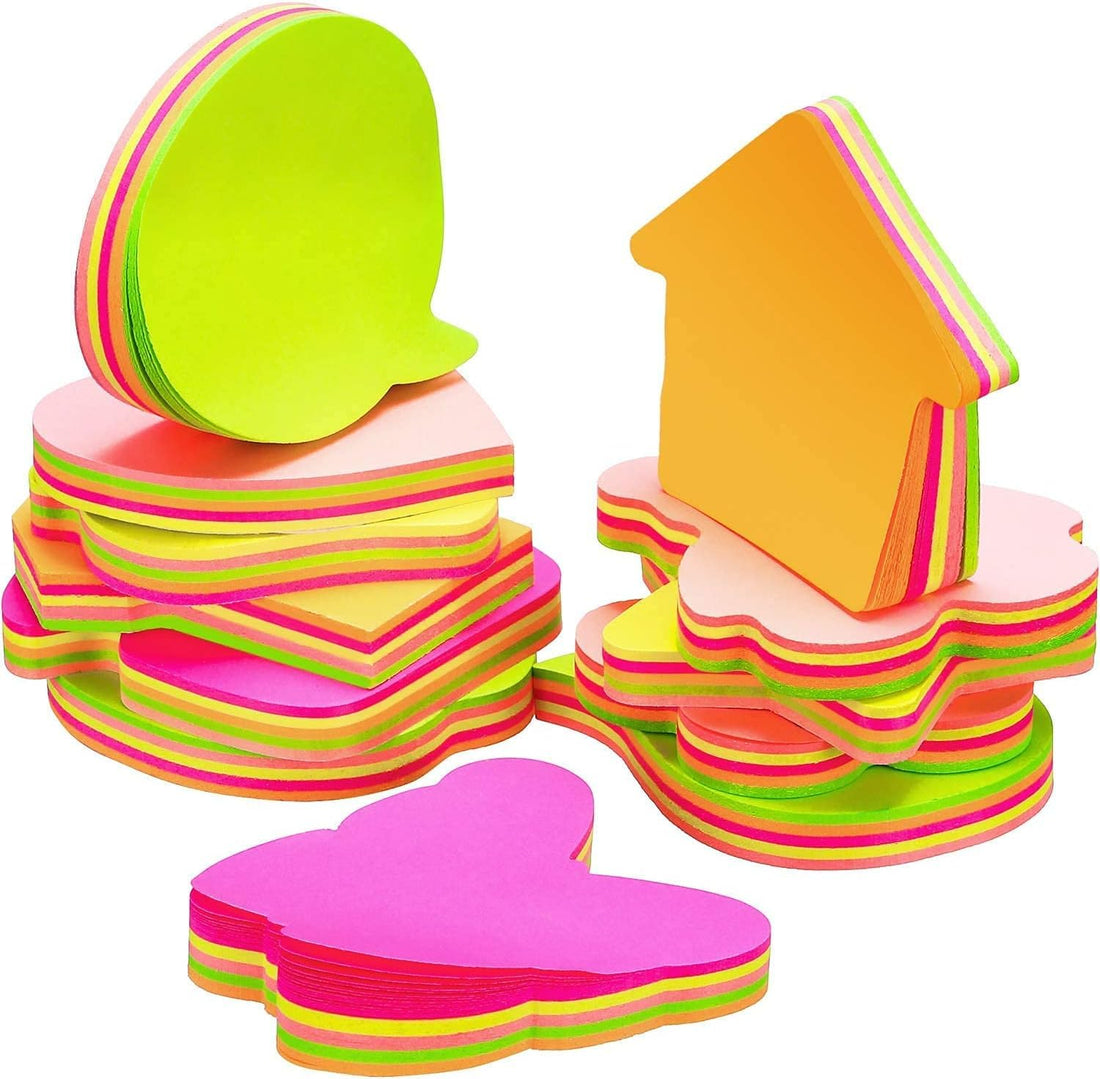 Sticky Notes, 12 Pads, 3x3 inches, Colorful Self-Stick Note Pads, Perfect for Office, Study, and Daily Life Organization, Creative Shape