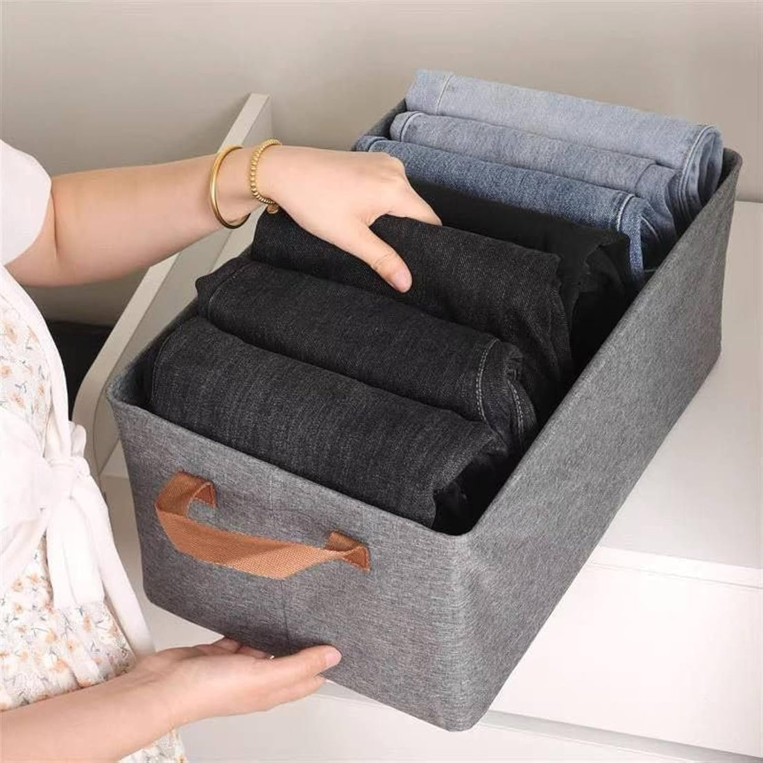 Clothes Foldable Storage Box | Foldable Clothes Organizer | Wardrobe Organizer | Very Strong Fabric Material