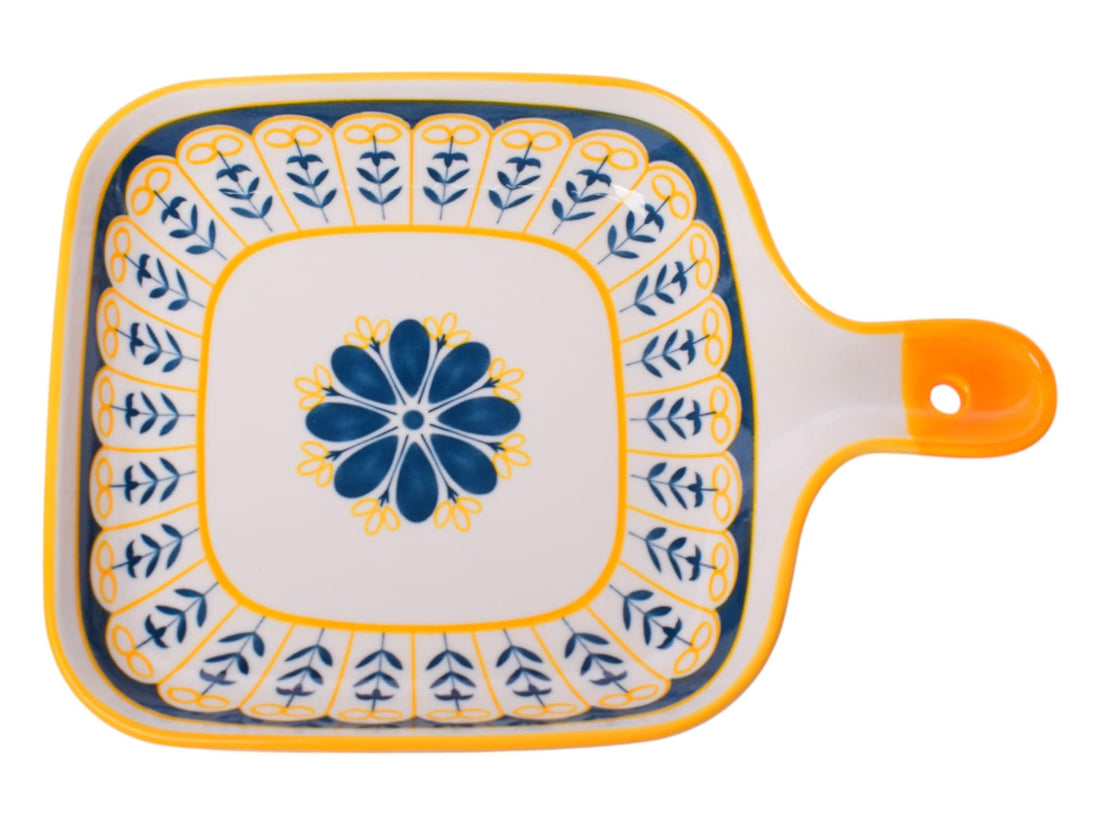 Porcelain Square Shaped Baking Tray - Multicolor