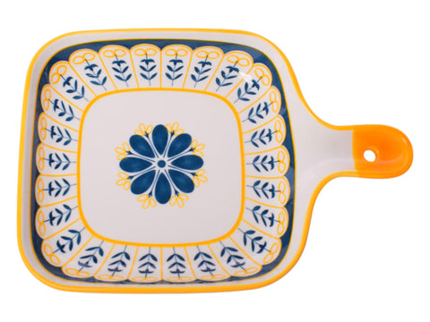 Porcelain Square Shaped Baking Tray - Multicolor