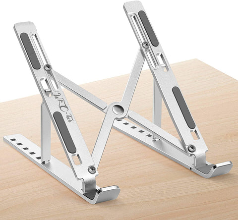Large size wec-tech portable laptop stand, adjustable tablet notebook stand for tablets, mobile phones and computers, laptop desk riser foldable notebook cooling stand- (silver)