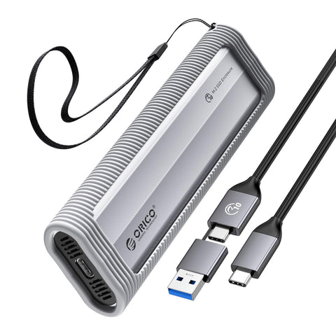 ORICO Aluminum M.2 NVMe SSD Enclosure, USB 3.2 Gen 2(10Gbps ) to Tool-Free NVMe PCI-E M.2 SSD Case, Support UASP for M/B&M Keys Size 2230/2242/2260/2280