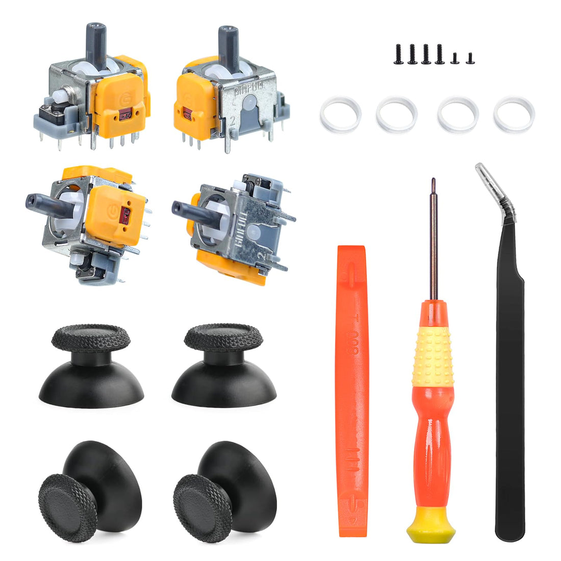 Semaiki - Replacement Kit for PS5 Controller: Joystick with 3D Analog Sensor, Module, Cover, Accessories and Tools