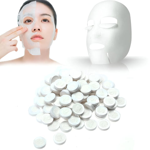 Compressed Face Mask - Discover the Benefits of DIY Silk Leaf Face Mask for Moisturizing Skin Care Anytime and Anywhere.(200pcs)