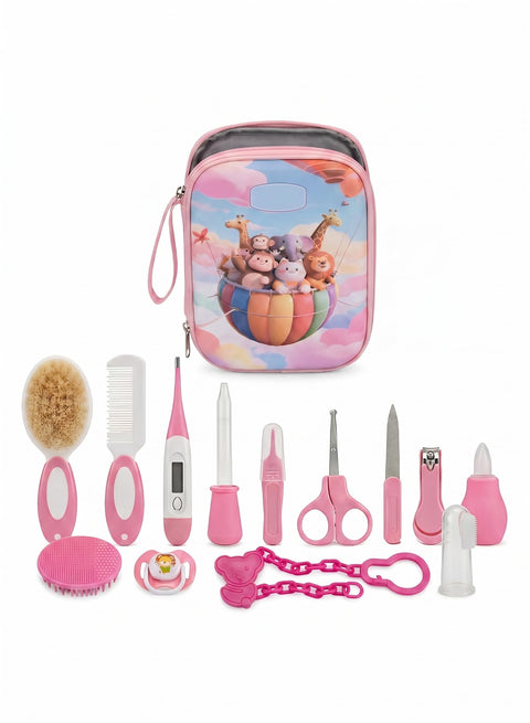 Baby Grooming Kit, 13 Piece Baby Daily Care Essential Kit with Storage Bag, Nail Tools Kit for Newborn Baby Healthcare and Personal Care