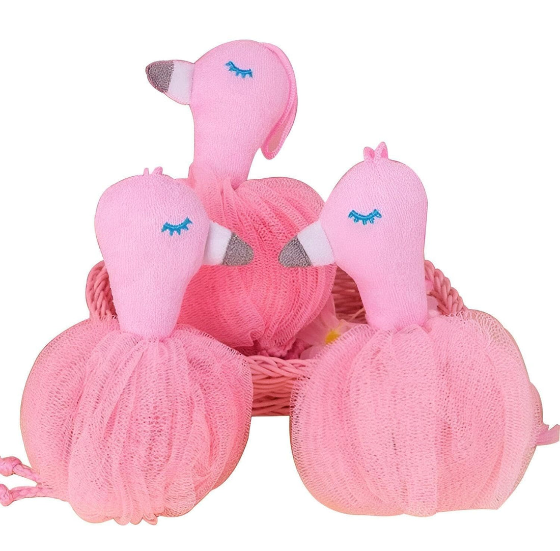 "Unique Flamingo Bath Loofah, Soft and Beautiful, Beyond Expectations" - Generic