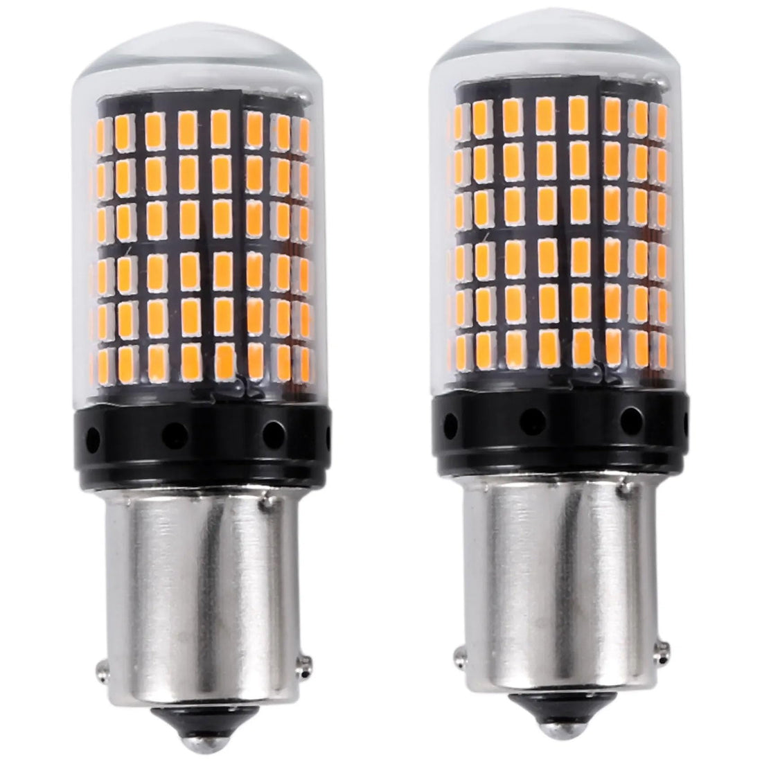 PY21W 144 SMD Yellow Turn Signal Light | 12V Bright 2800 LM LED Replacement for Automotive Indicator, Side Marker, Rear Light