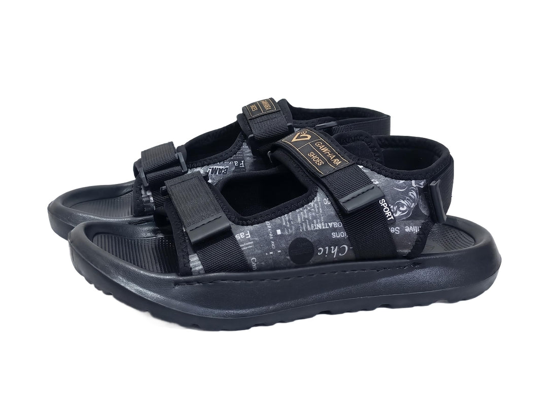 Men's Project Z "Ultravibe" Pure EVA & High Quality Satin Sandal - Comfortable and Lightweight for Walking and Trekking - Black/Grey/Navy - Sizes 41-45