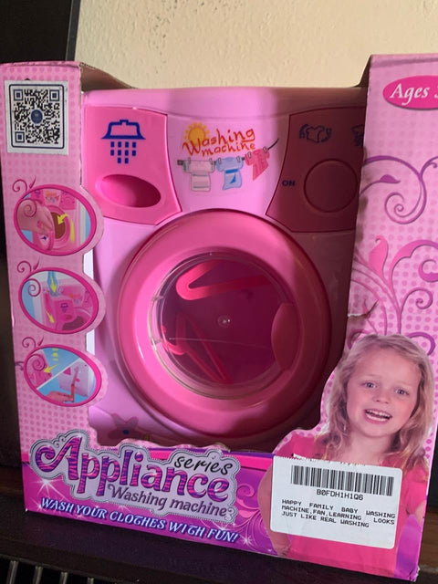 HAPPY FAMILY BABY WASHING MACHINE,FAN,LEARNING LOOKS JUST LIKE REAL WASHING
